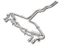 aFe 49-36448-P aFe 20-22 Audi RS6 Avant V8 4L(tt) MACH Force-Xp 3in to 2.5in 304 SS Cat-Back Exhaust w/Polished Tip