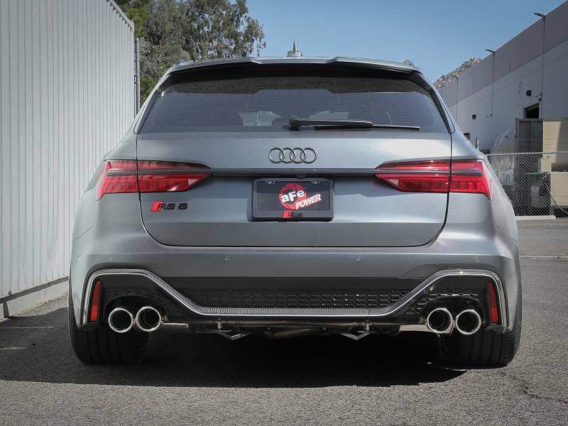 aFe 49-36448-P aFe 20-22 Audi RS6 Avant V8 4L(tt) MACH Force-Xp 3in to 2.5in 304 SS Cat-Back Exhaust w/Polished Tip thumbnail 5