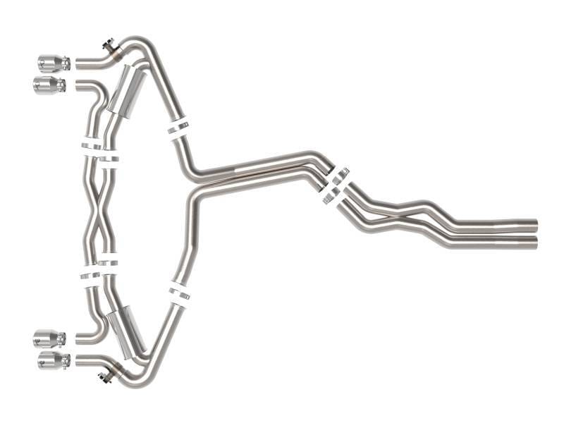 aFe 49-36448-P aFe 20-22 Audi RS6 Avant V8 4L(tt) MACH Force-Xp 3in to 2.5in 304 SS Cat-Back Exhaust w/Polished Tip thumbnail 9