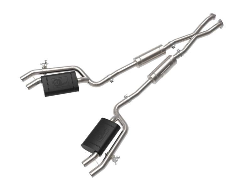 aFe 49-37025 aFe Gemini XV 2.5in 304 SS Cat-Back Exhaust w/Cut-Out 18-22 Kia Stinger V6 3.3L