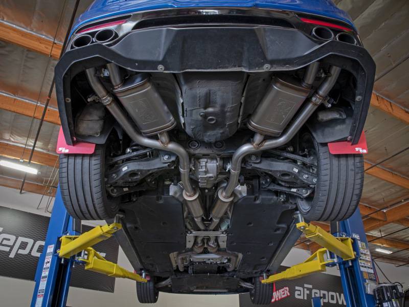 aFe 49-37025 aFe Gemini XV 2.5in 304 SS Cat-Back Exhaust w/Cut-Out 18-22 Kia Stinger V6 3.3L thumbnail 5