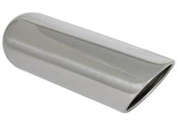 aFe 49-90007 aFe MACHForce XP Exhausts Tips SS-304 EXH Tip 3In x 4Out x 12L Sgl-Ang Weld On