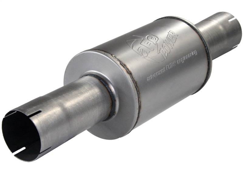 aFe 49-91014 aFe Atlas Exhausts Mufflers Al Steel EXH Muffler 4 ID In/Out 8 Dia x 12L AL