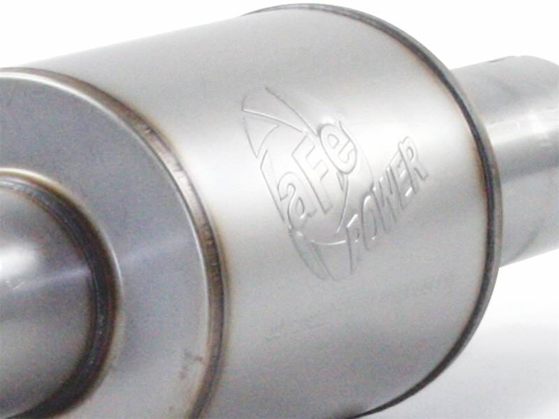 aFe 49-91014 aFe Atlas Exhausts Mufflers Al Steel EXH Muffler 4 ID In/Out 8 Dia x 12L AL thumbnail 3