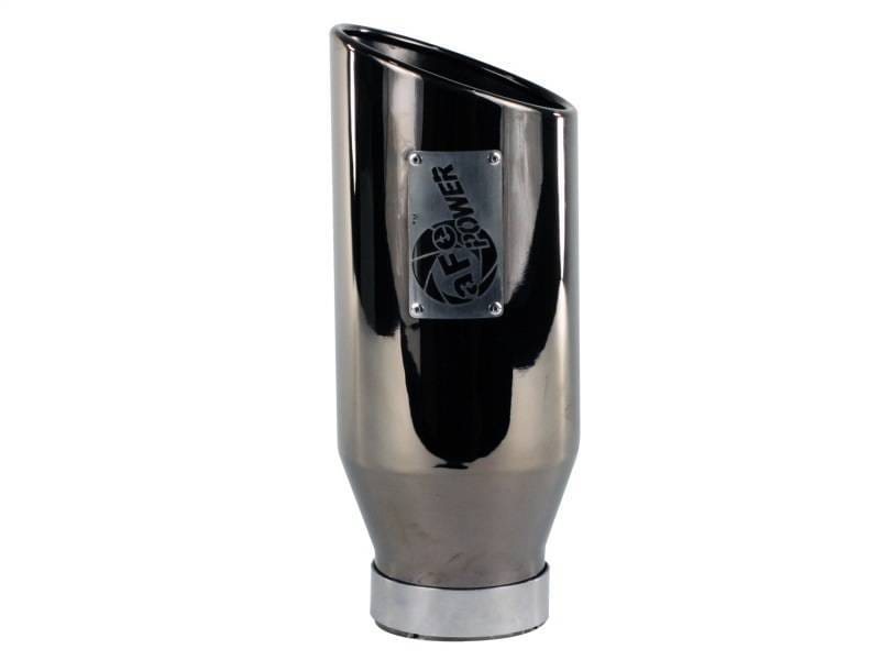 aFe 49-92018-BC aFe MACHForce XP Exhausts Tips SS-304 EXH Tip 4In x 6Out x 15L Bolt-On (blk chrome)