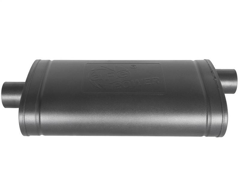 aFe 49M00016-B aFe MACH Force-Xp 409 SS Muffler w/ Black Finish 3in Center/Offset 22in L x 11in x 5in - Oval Body thumbnail 9