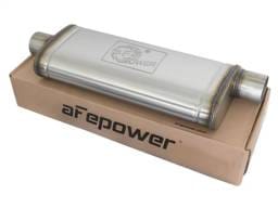 aFe 49M00017 aFe MACHForce XP SS Muffler 3in Center Inlet / 3in Offset Outlet 22in L x 9in W x4in H Body