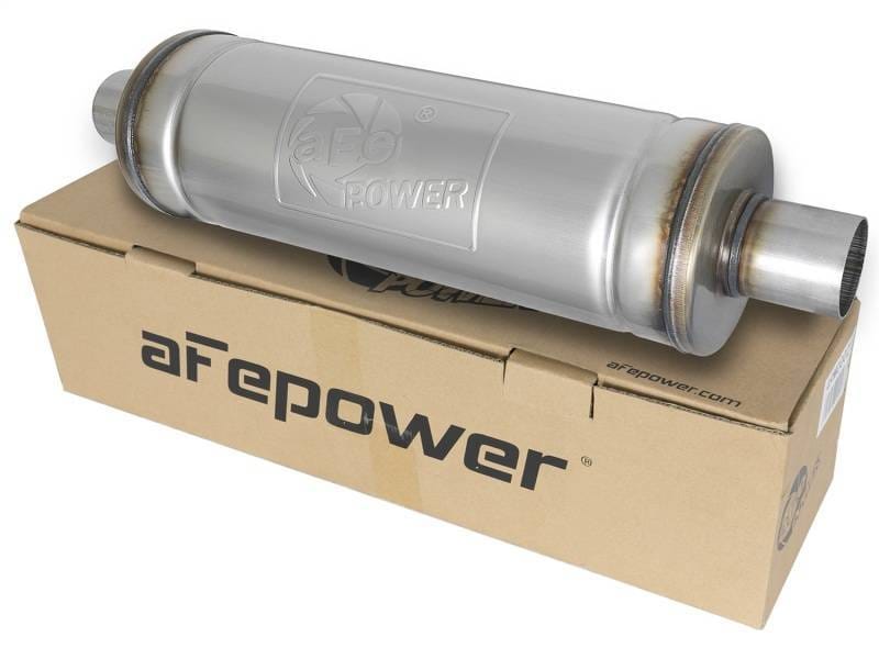aFe 49M00021 aFe MACH Force-Xp 409 SS Muffler 2.5in Center/Center 18in L x 6in Dia - Round Body thumbnail 3