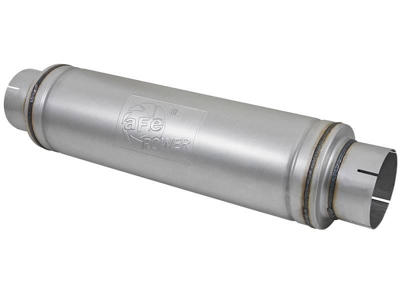 aFe 49M00023 aFe ATLAS Aluminized Steel Muffler 5in Center/Center 24in L x 7in Diameter - Round Body