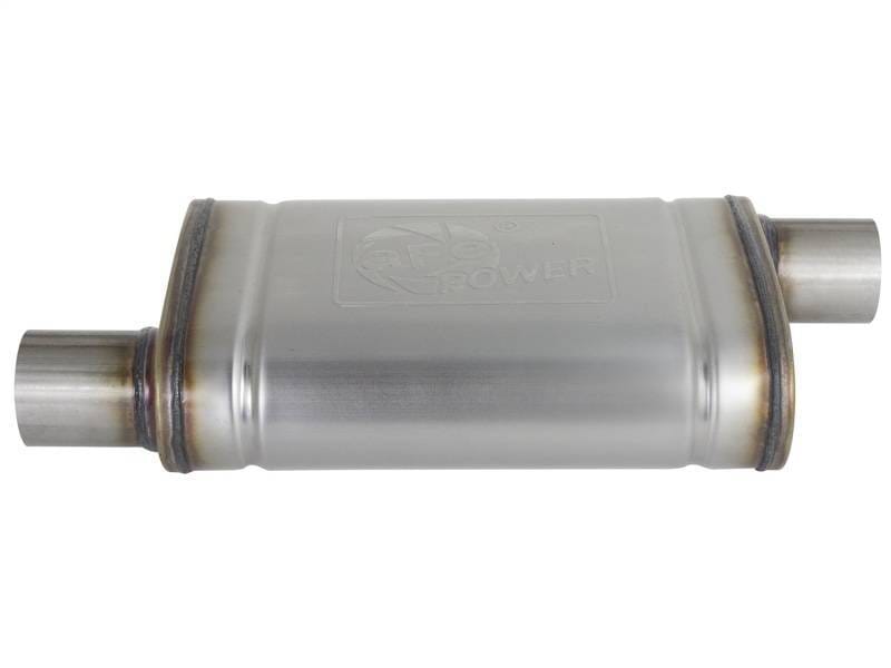 aFe 49M00028 aFe MACH Force-Xp 409 SS Muffler 2.5in Offset Inlet/2.5in Offset Outlet 14in L x 9in W x 4in H Body thumbnail 3