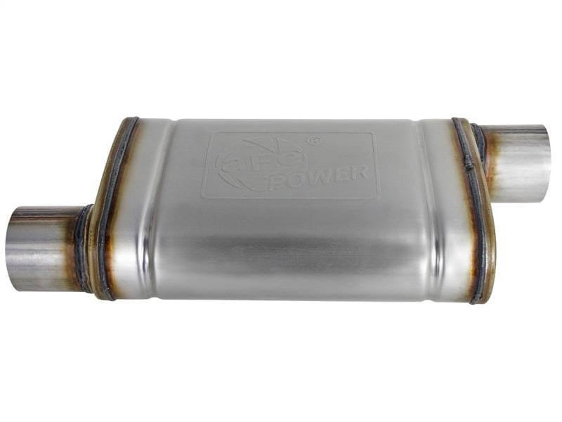 aFe 49M00030 aFe MACH Force-Xp 409 SS Muffler 3in ID Offset/Offset x 4in H x 9in W x 14in L - Oval Body thumbnail 5
