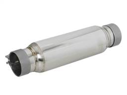 aFe 49M10001 aFe MACH Force-Xp 409 SS Resonator 3in. Inlet/Outlet / 4in. Diameter / 12in. Body / 16in. Length