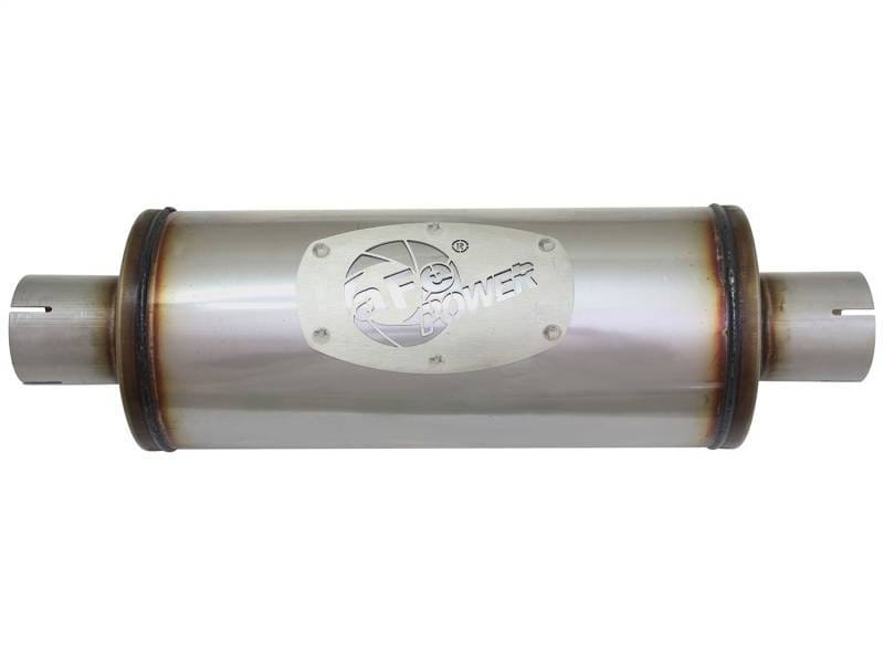 aFe 49M00007 aFe MACH Force-Xp 409 SS Muffler 2-1/2in Center/Center 14in L X 6in Dia - Round Body thumbnail 3