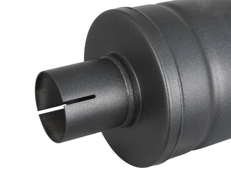 aFe 49M00007-B aFe MACH Force-Xp 409 SS Muffler w/ Black finish 2-1/2in Inlet & Outlet 14in x 16in Diameter thumbnail 3