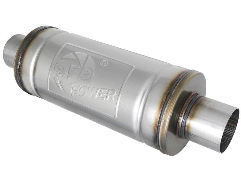 aFe 49M00012 aFe MACH Force-Xp 409 SS Muffler 3in Center/Center 14in L x 6in Dia - Round Body
