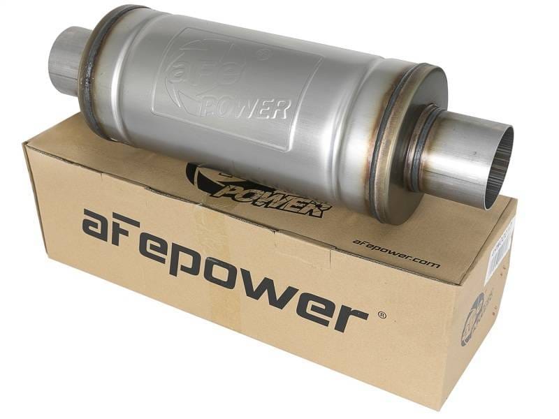 aFe 49M00012 aFe MACH Force-Xp 409 SS Muffler 3in Center/Center 14in L x 6in Dia - Round Body thumbnail 7