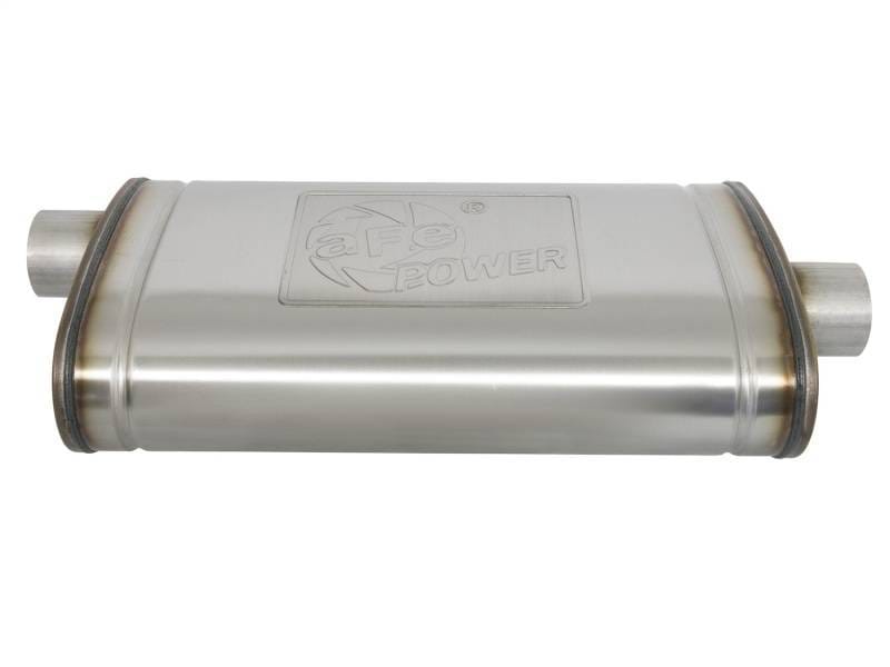 aFe 49M00016 aFe MACHForce XP SS Muffler 3in Center Inlet / 3in Offset Outlet 22in L x 11n W x 6in H Body thumbnail 5