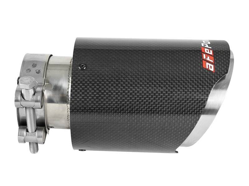 aFe 49T25404-C07 aFe MACH Force-Xp 409 SS Clamp-On Exhaust Tip 2.5in. Inlet / 4in. Outlet / 7in. L - Carbon thumbnail 5
