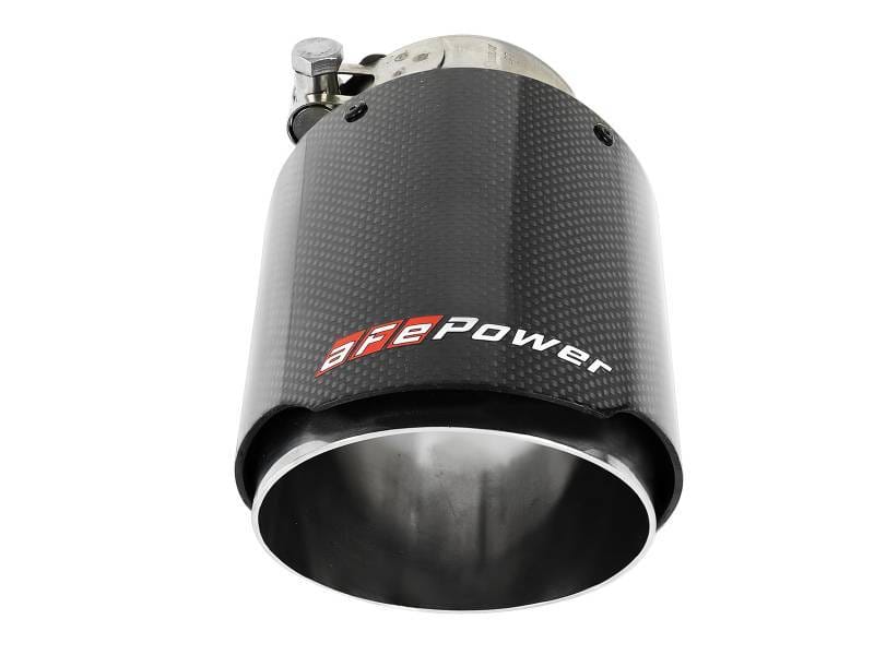 aFe 49T25404-C07 aFe MACH Force-Xp 409 SS Clamp-On Exhaust Tip 2.5in. Inlet / 4in. Outlet / 7in. L - Carbon thumbnail 7