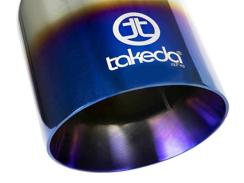 aFe 49T25404-L07 aFe Takeda 304 Stainless Steel Clamp-On Exhaust Tip 2.5in Inlet / 4in Outlet - Blue Flame thumbnail 9