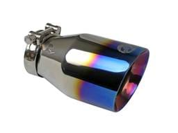 aFe 49T25404-L071 aFe Mach Force XP 304 Stainless Steel Clamp-On Exhaust Tip 2.5in Inlet / 4in Outlet - Blue Flame