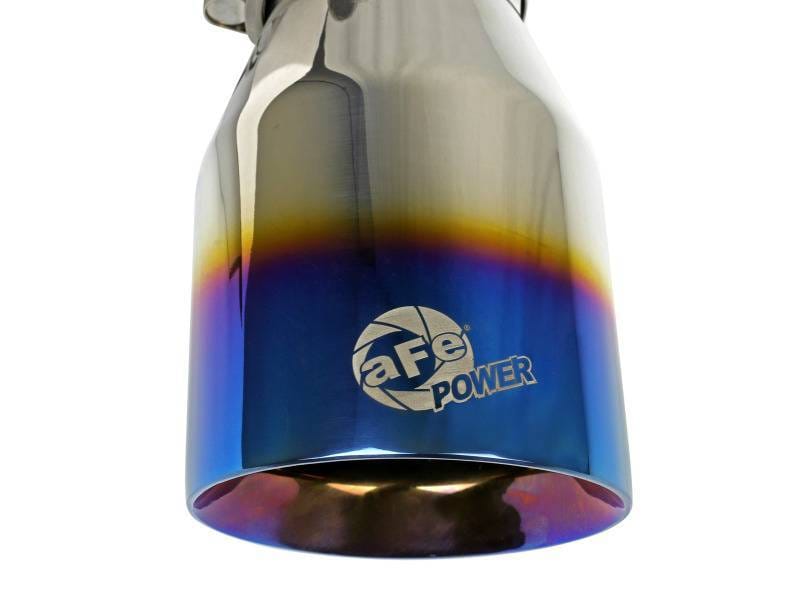 aFe 49T25404-L071 aFe Mach Force XP 304 Stainless Steel Clamp-On Exhaust Tip 2.5in Inlet / 4in Outlet - Blue Flame thumbnail 9