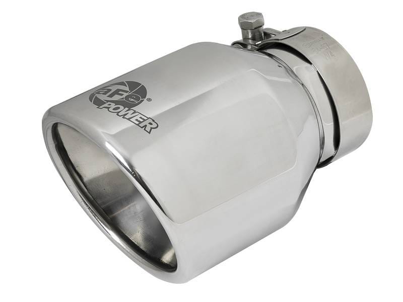 aFe 49T25404-P06 aFe MACH Force-Xp 304 SS Clamp-On Exhaust Tip 2.5in. Inlet / 4in. Outlet / 6in. L - Polished