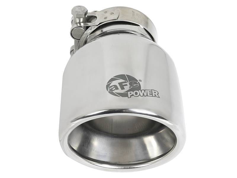 aFe 49T25404-P06 aFe MACH Force-Xp 304 SS Clamp-On Exhaust Tip 2.5in. Inlet / 4in. Outlet / 6in. L - Polished thumbnail 5