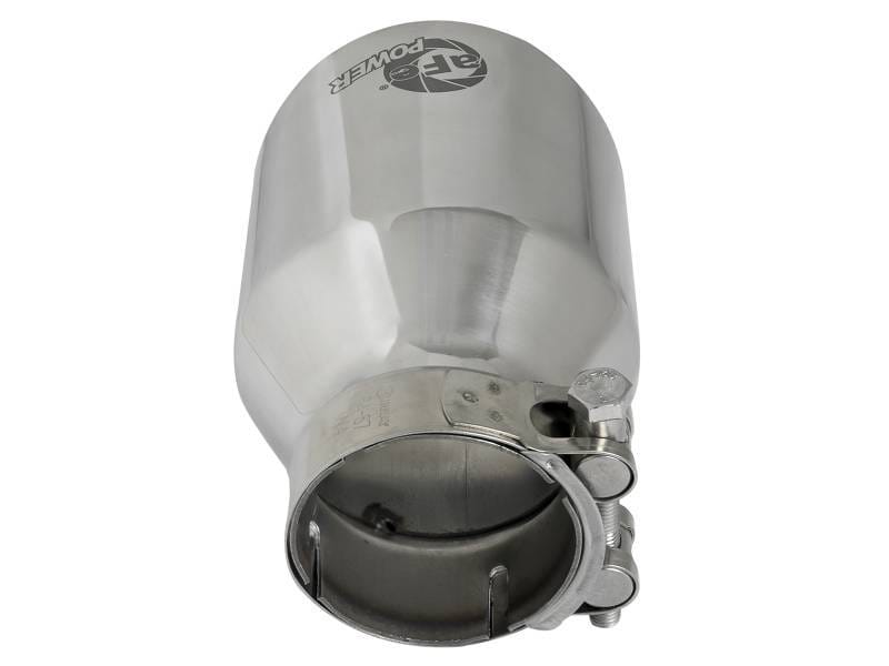 aFe 49T25404-P06 aFe MACH Force-Xp 304 SS Clamp-On Exhaust Tip 2.5in. Inlet / 4in. Outlet / 6in. L - Polished thumbnail 7
