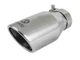 aFe 49T25404-P08 aFe Takeda 304 Stainless Steel Clamp-On Exhaust Tip 2.5in. Inlet / 4in. Outlet / 8in. L - Polished