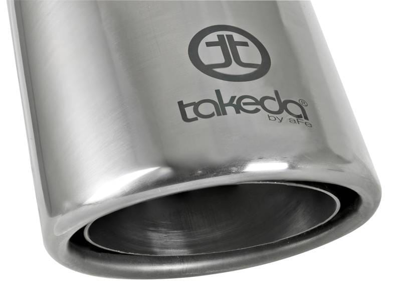 aFe 49T25404-P08 aFe Takeda 304 Stainless Steel Clamp-On Exhaust Tip 2.5in. Inlet / 4in. Outlet / 8in. L - Polished thumbnail 3