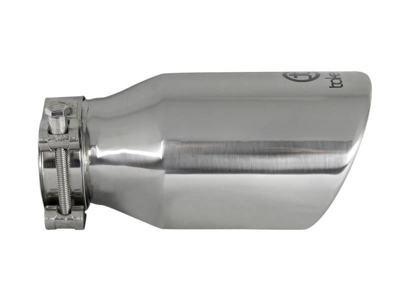 aFe 49T25404-P08 aFe Takeda 304 Stainless Steel Clamp-On Exhaust Tip 2.5in. Inlet / 4in. Outlet / 8in. L - Polished thumbnail 5