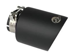 aFe 49T25454-B072 aFe Takeda 304 SS Clamp-On Exhaust Tip 2.5in. Inlet / 4.5in. Outlet / 7in. L - Black