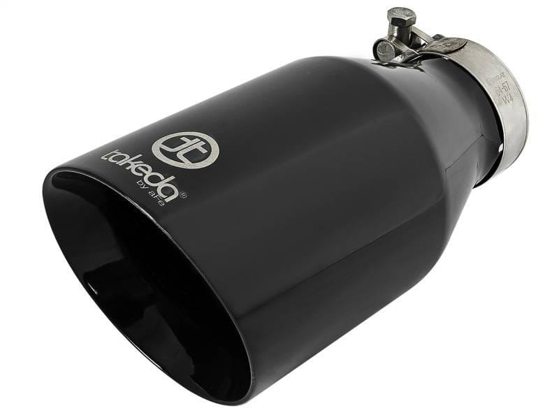 aFe 49T25454-B09 aFe Takeda 409 SS Clamp-On Exhaust Tip 2.5in. Inlet / 4.5in. Outlet / 9in. L - Black