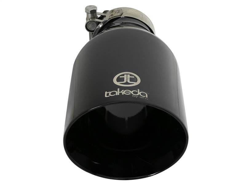 aFe 49T25454-B09 aFe Takeda 409 SS Clamp-On Exhaust Tip 2.5in. Inlet / 4.5in. Outlet / 9in. L - Black thumbnail 3