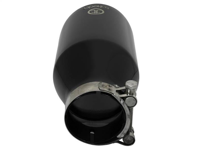 aFe 49T25454-B09 aFe Takeda 409 SS Clamp-On Exhaust Tip 2.5in. Inlet / 4.5in. Outlet / 9in. L - Black thumbnail 9