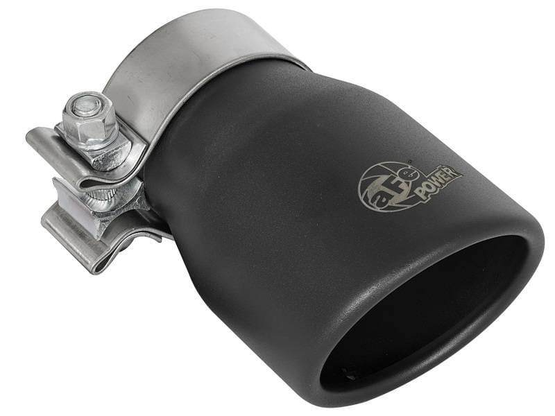 aFe 49T25354-B06 aFe MACH Force-XP 409 SS Single Wall Universal Clamp On Exhaust Tip - Black