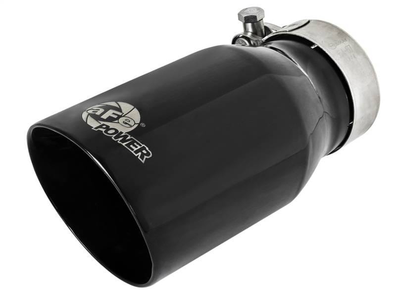 aFe 49T25354-B07 aFe MACH Force-Xp Universal 409 SS Single-Wall Clamp-On Exhaust Tip - Black