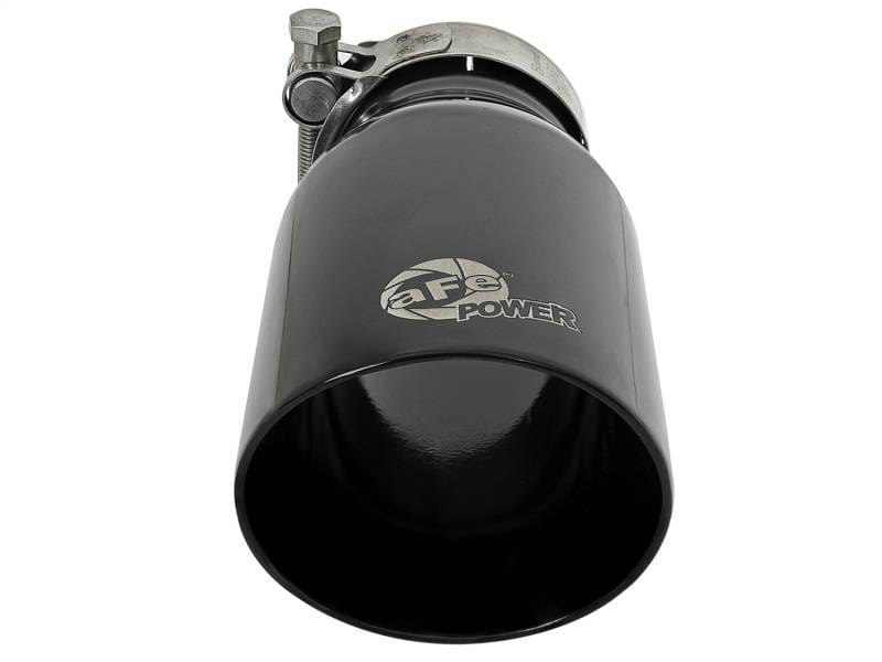 aFe 49T25354-B07 aFe MACH Force-Xp Universal 409 SS Single-Wall Clamp-On Exhaust Tip - Black thumbnail 3