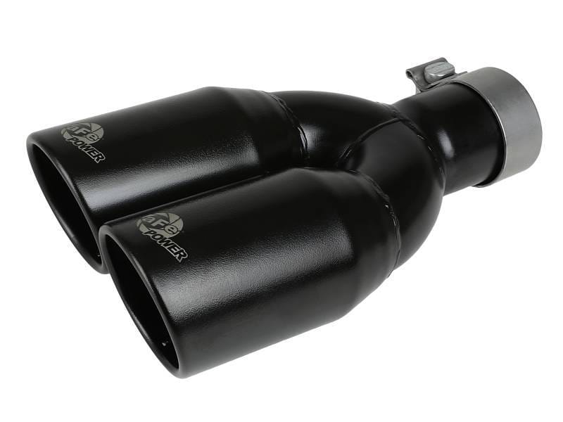 aFe 49T25374-B12 aFe MACH Force-Xp 409 Stainless Steel Clamp-on Exhaust Tip 2.5in Inlet 3.5in Outlet - Black