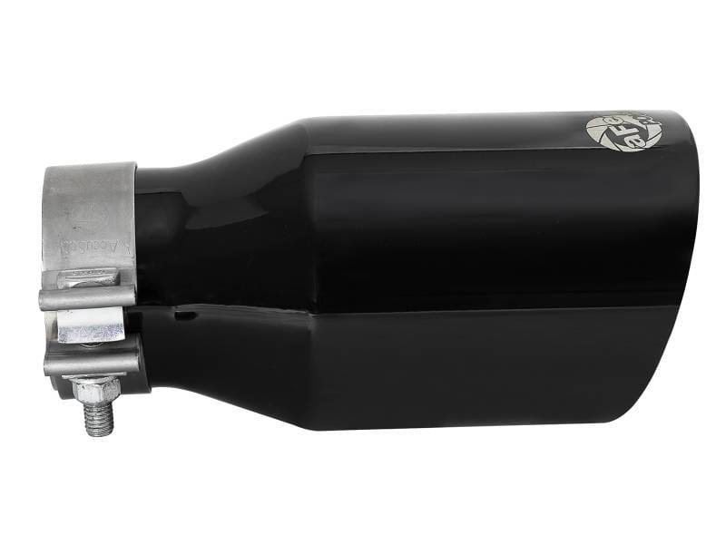 aFe 49T30454-B092 aFe MACH Force-Xp Univ 304 SS Double-Wall Clamp-On Exhaust Tip - Black - 3in Inlet - 4.5in Outlet thumbnail 3
