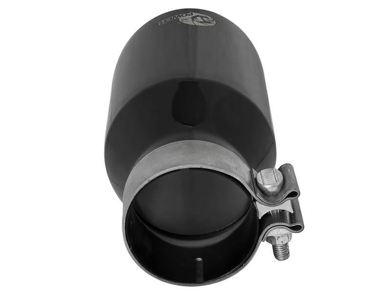 aFe 49T30454-B092 aFe MACH Force-Xp Univ 304 SS Double-Wall Clamp-On Exhaust Tip - Black - 3in Inlet - 4.5in Outlet thumbnail 7