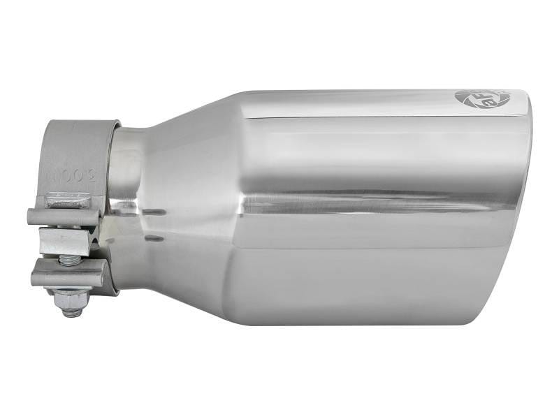 aFe 49T30454-P092 aFe MACH Force-Xp Univ 304 SS Double-Wall Clamp-On Exhaust Tip - Polished - 3in Inlet - 4.5in Outlet thumbnail 3