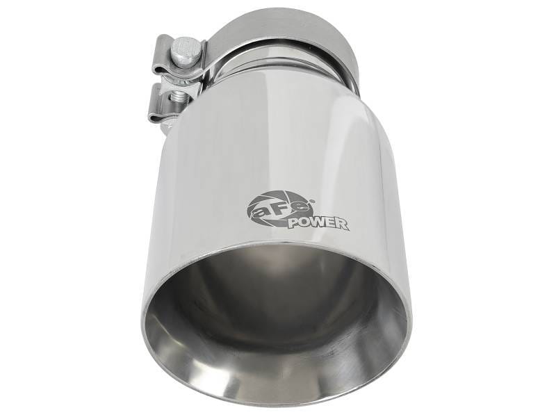aFe 49T30454-P092 aFe MACH Force-Xp Univ 304 SS Double-Wall Clamp-On Exhaust Tip - Polished - 3in Inlet - 4.5in Outlet thumbnail 5