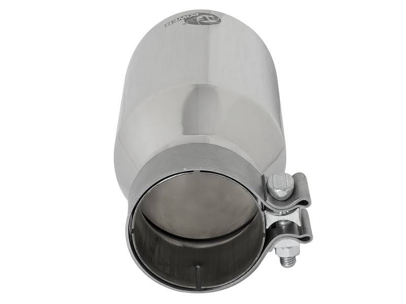 aFe 49T30454-P092 aFe MACH Force-Xp Univ 304 SS Double-Wall Clamp-On Exhaust Tip - Polished - 3in Inlet - 4.5in Outlet thumbnail 7