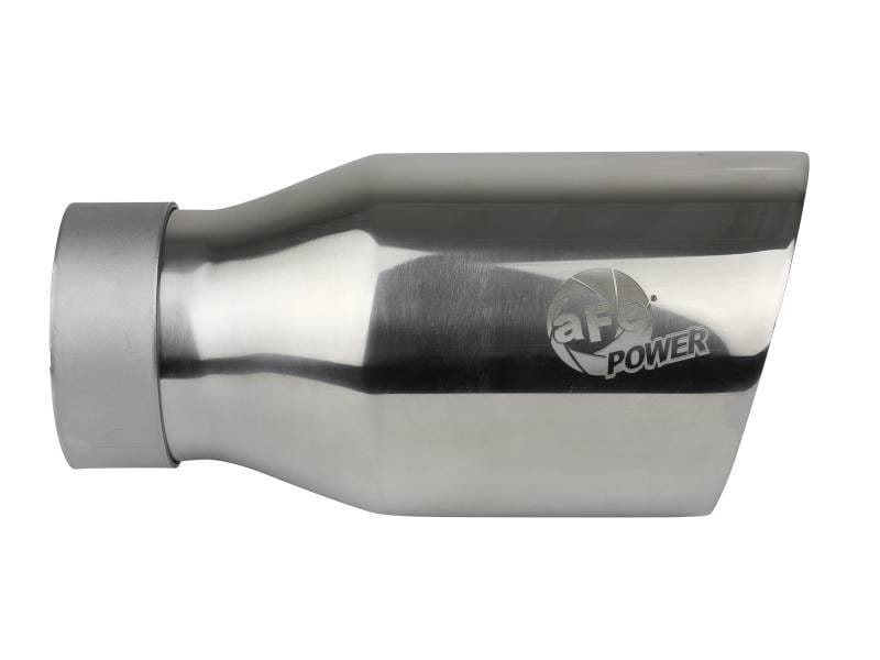 aFe 49T30454-P093 aFe MACH Force-Xp Univ 304 SS Double-Wall Clamp-On Exhaust Tip - Polished - 3in Inlet - 4.5in Outlet thumbnail 3