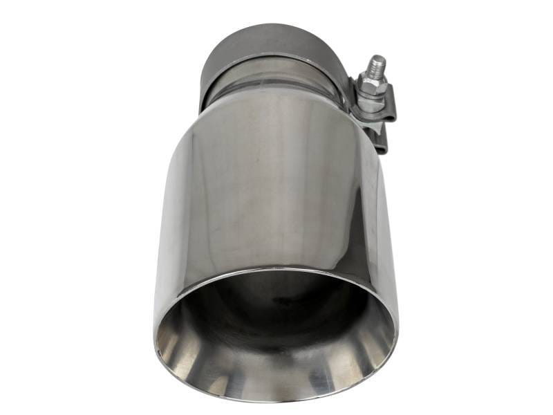 aFe 49T30454-P093 aFe MACH Force-Xp Univ 304 SS Double-Wall Clamp-On Exhaust Tip - Polished - 3in Inlet - 4.5in Outlet thumbnail 5