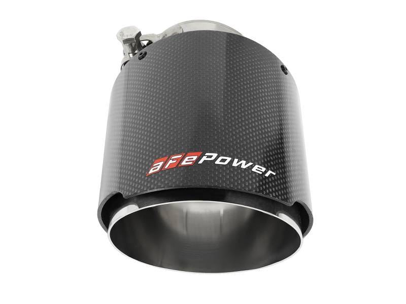 aFe 49T25454-C07 aFe MACH Force-Xp 304 SS Clamp-On Exhaust Tip 2.5in. Inlet / 4.5in. Outlet / 7in. L - Carbon Fiber thumbnail 5