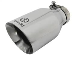 aFe 49T25454-P09 aFe Takeda 304 Stainless Steel Clamp-On Exhaust Tip 2.5in. Inlet / 4.5in. Outlet / 9in. L - Polished