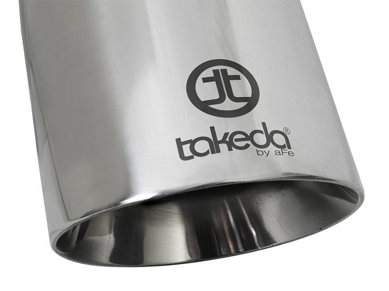 aFe 49T25454-P09 aFe Takeda 304 Stainless Steel Clamp-On Exhaust Tip 2.5in. Inlet / 4.5in. Outlet / 9in. L - Polished thumbnail 3